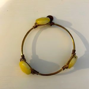 Bourbon and Bowetie yellow bracelet
